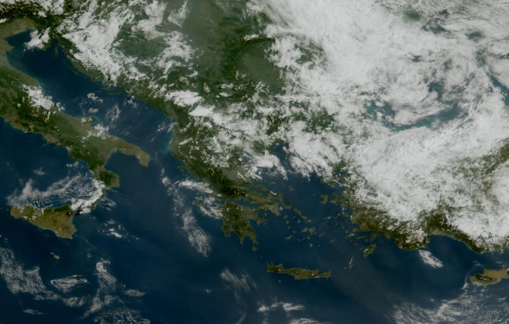 Τελευταία δορυφορική εικόνα νεφοκάλυψης