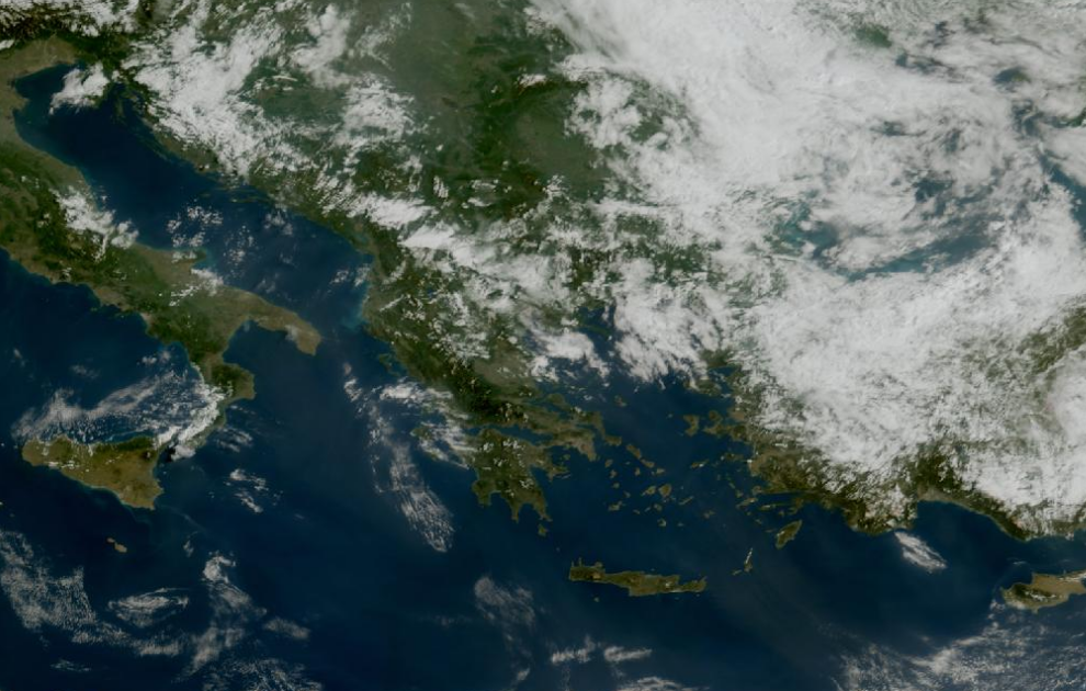 Τελευταία δορυφορική εικόνα νεφοκάλυψης