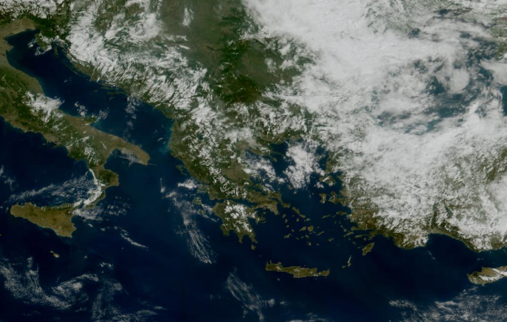 Τελευταία δορυφορική εικόνα νεφοκάλυψης