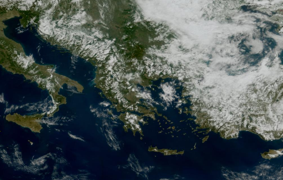 Τελευταία δορυφορική εικόνα νεφοκάλυψης