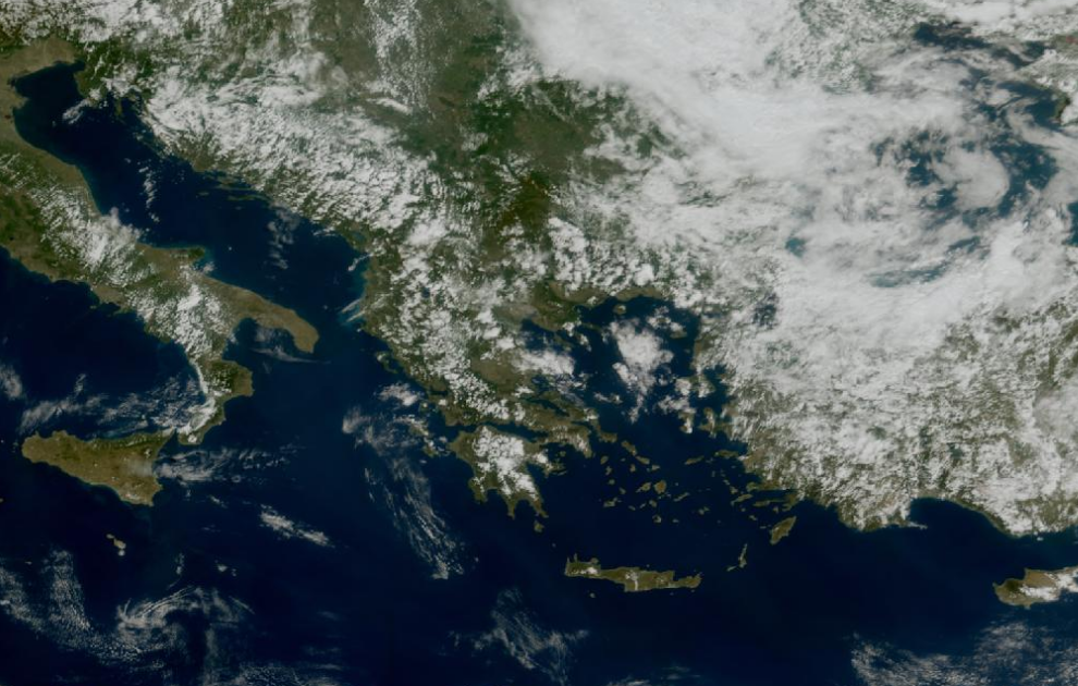 Τελευταία δορυφορική εικόνα νεφοκάλυψης