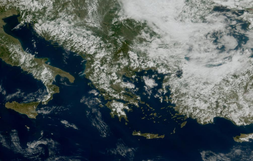 Τελευταία δορυφορική εικόνα νεφοκάλυψης