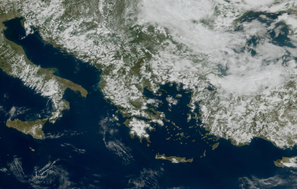 Τελευταία δορυφορική εικόνα νεφοκάλυψης