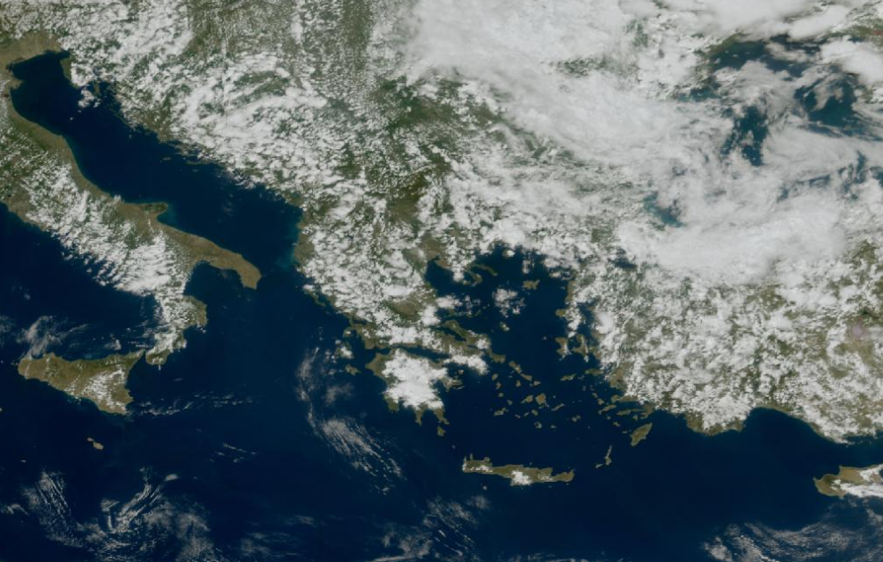 Τελευταία δορυφορική εικόνα νεφοκάλυψης