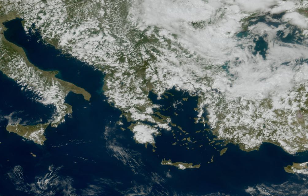 Τελευταία δορυφορική εικόνα νεφοκάλυψης