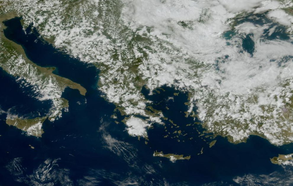 Τελευταία δορυφορική εικόνα νεφοκάλυψης