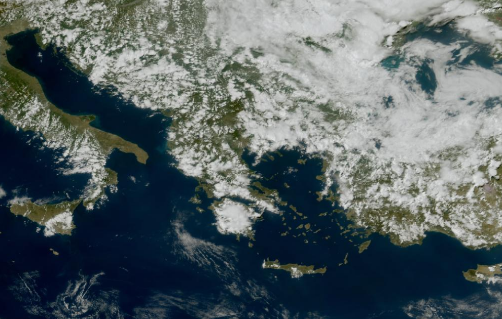 Τελευταία δορυφορική εικόνα νεφοκάλυψης