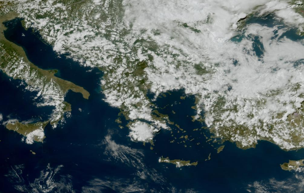 Τελευταία δορυφορική εικόνα νεφοκάλυψης