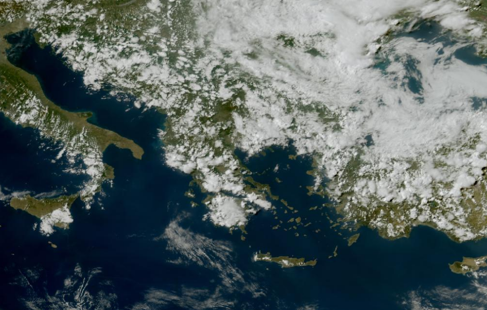 Τελευταία δορυφορική εικόνα νεφοκάλυψης