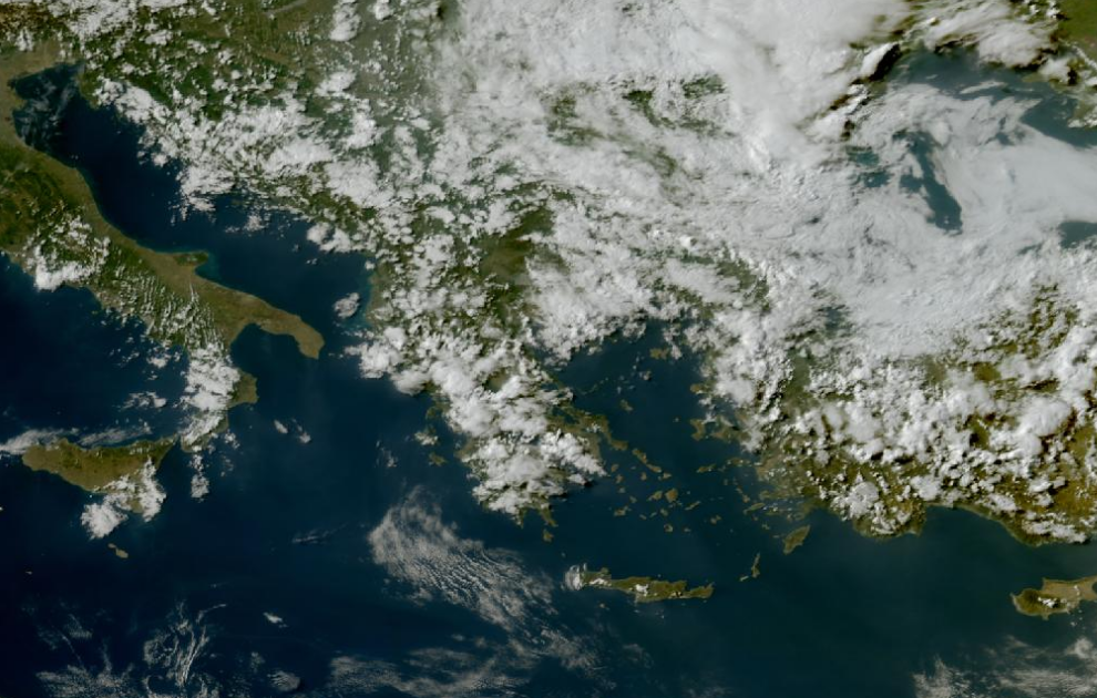 Τελευταία δορυφορική εικόνα νεφοκάλυψης