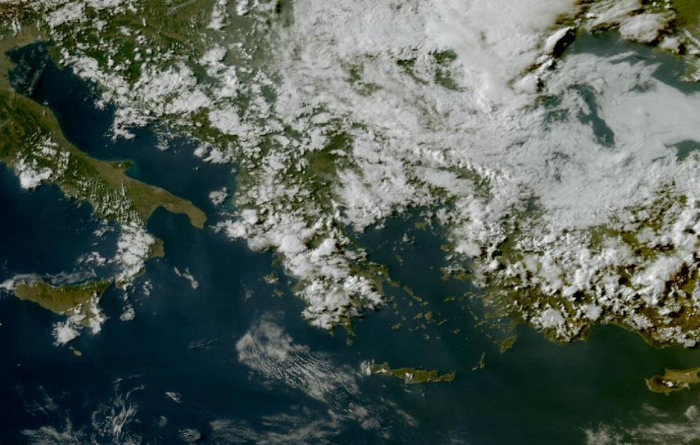 Τελευταία δορυφορική εικόνα νεφοκάλυψης