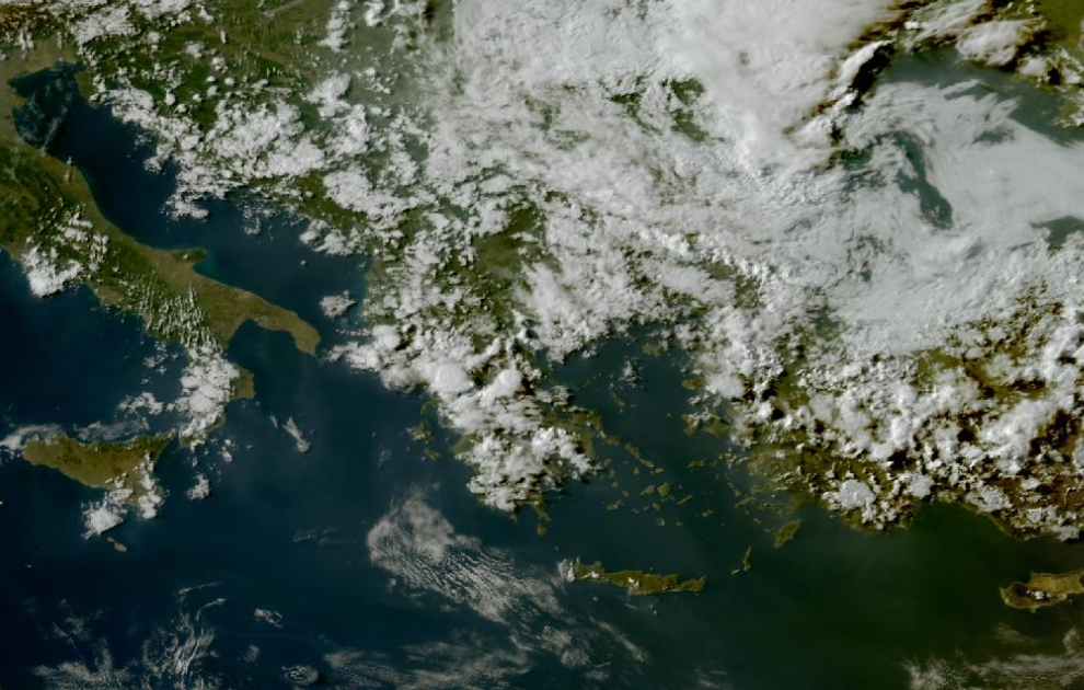 Τελευταία δορυφορική εικόνα νεφοκάλυψης