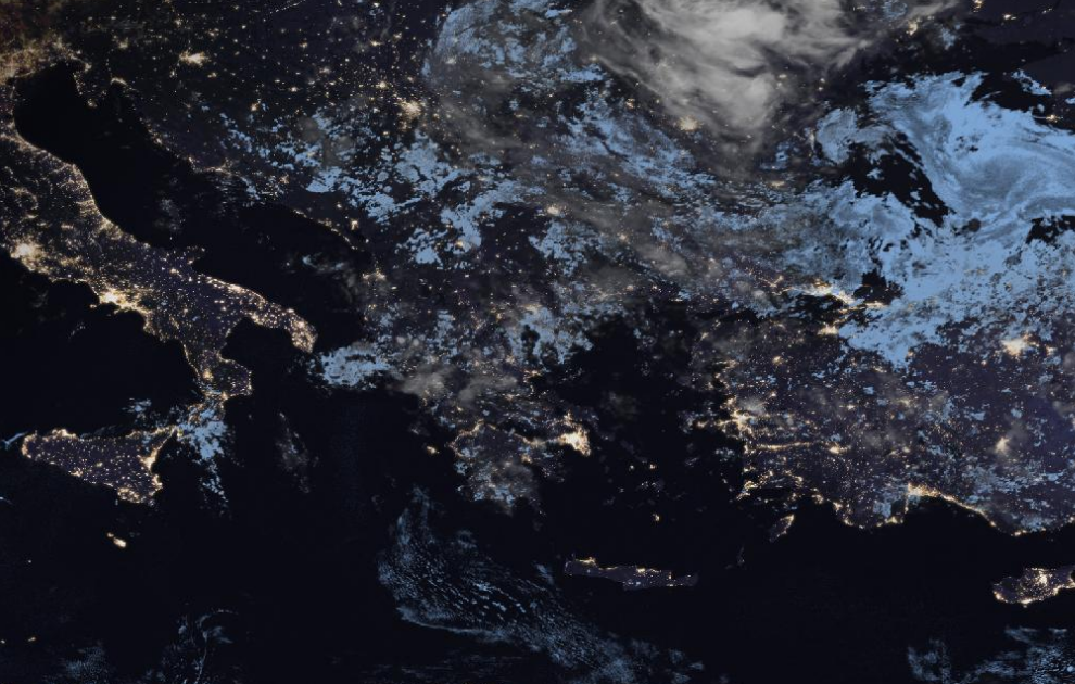 Τελευταία δορυφορική εικόνα νεφοκάλυψης