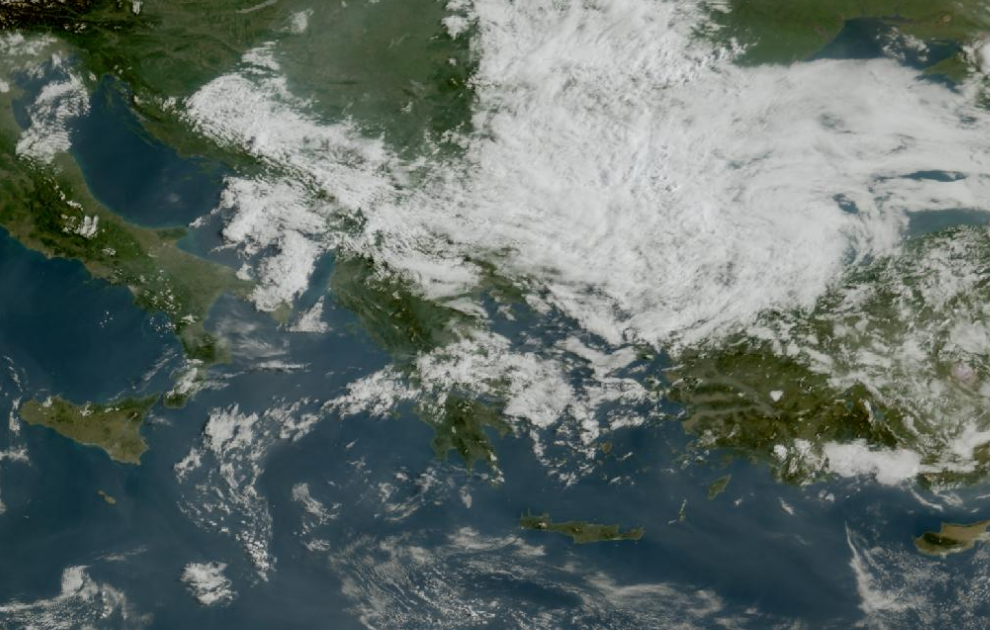 Τελευταία δορυφορική εικόνα νεφοκάλυψης