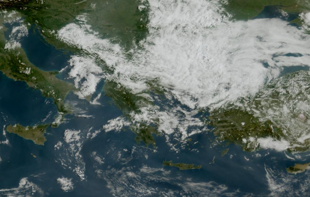 Τελευταία δορυφορική εικόνα νεφοκάλυψης