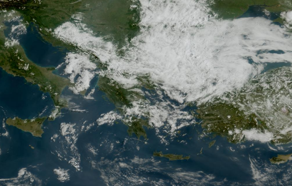 Τελευταία δορυφορική εικόνα νεφοκάλυψης