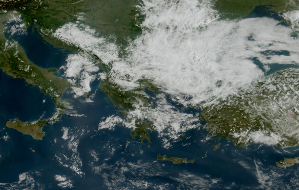 Τελευταία δορυφορική εικόνα νεφοκάλυψης