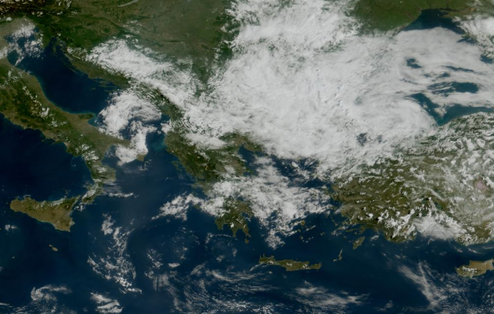 Τελευταία δορυφορική εικόνα νεφοκάλυψης