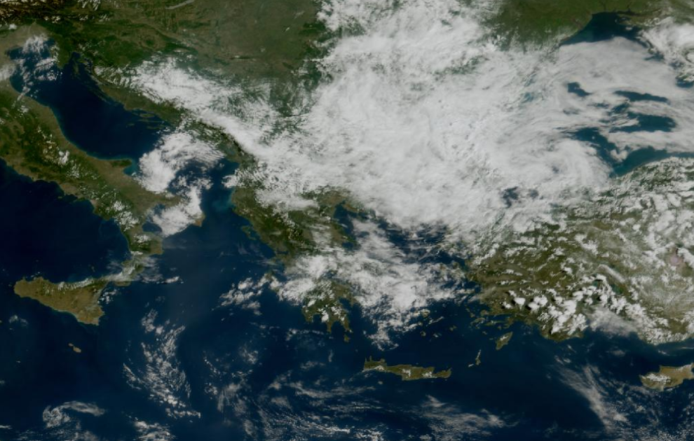 Τελευταία δορυφορική εικόνα νεφοκάλυψης