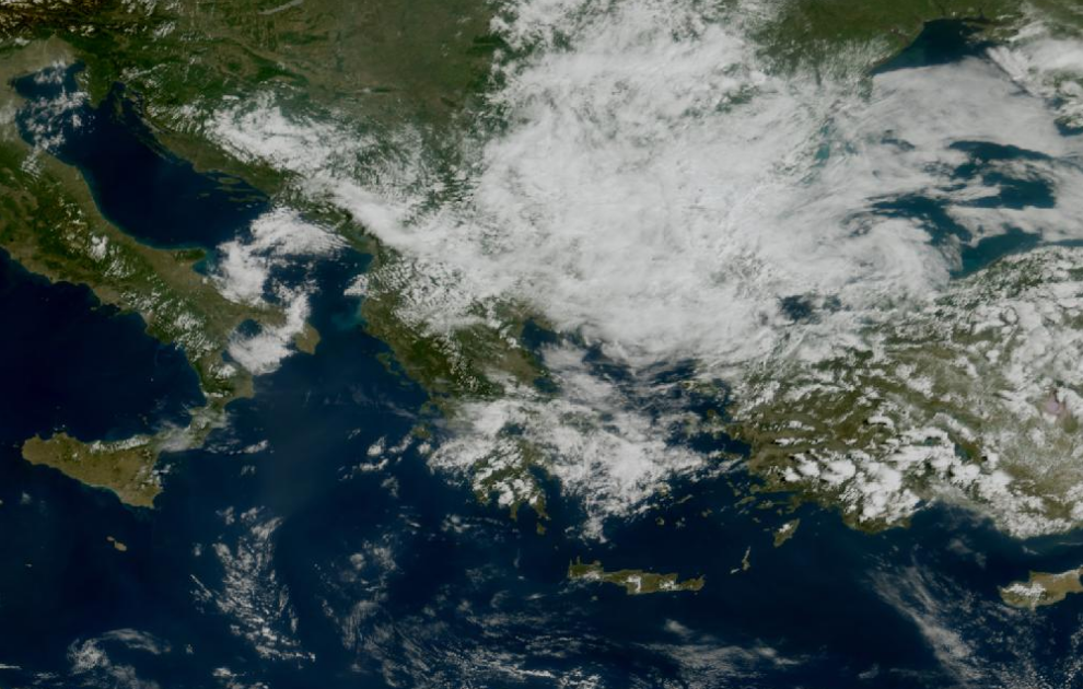 Τελευταία δορυφορική εικόνα νεφοκάλυψης