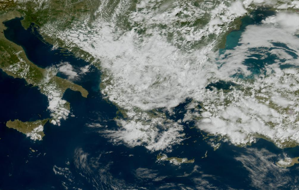 Τελευταία δορυφορική εικόνα νεφοκάλυψης