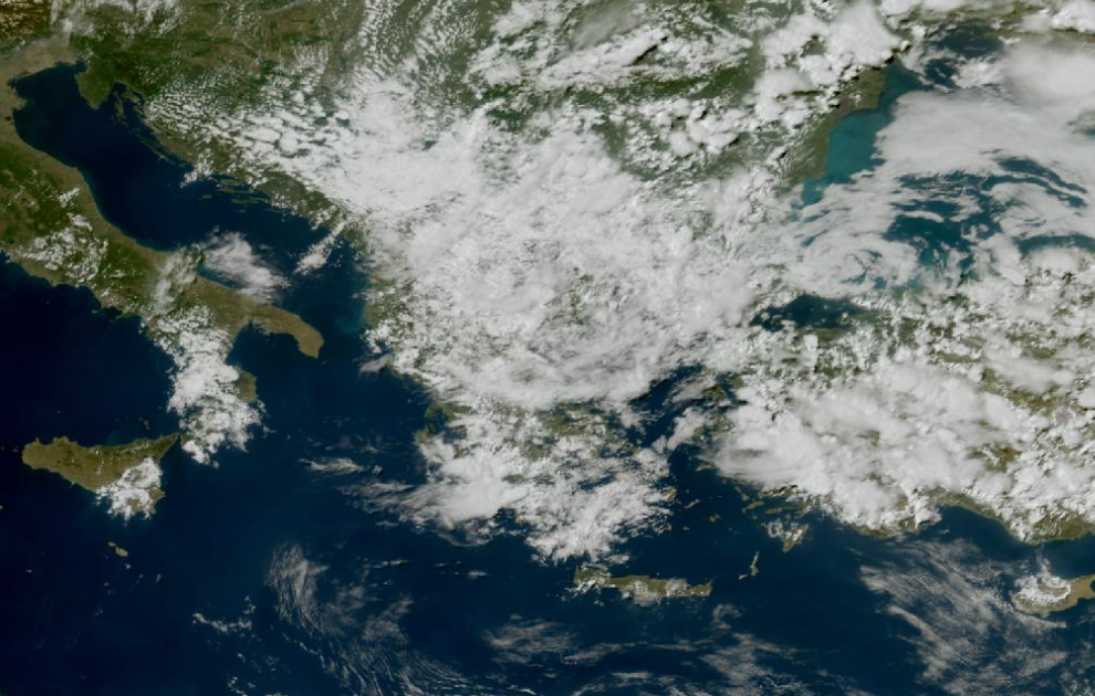 Τελευταία δορυφορική εικόνα νεφοκάλυψης