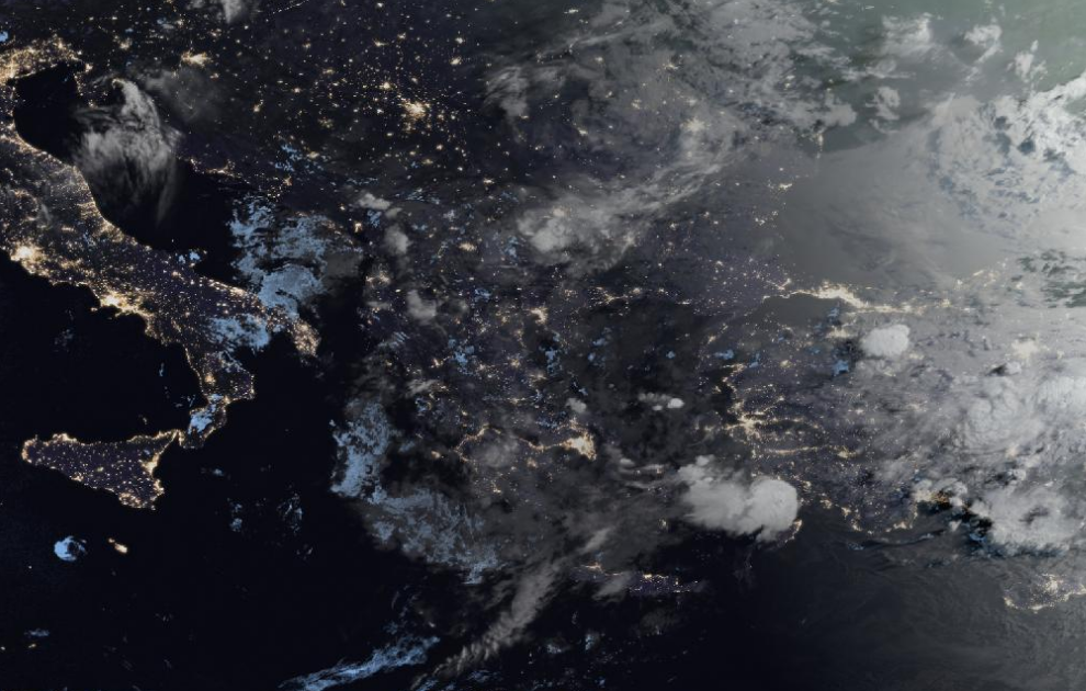 Τελευταία δορυφορική εικόνα νεφοκάλυψης