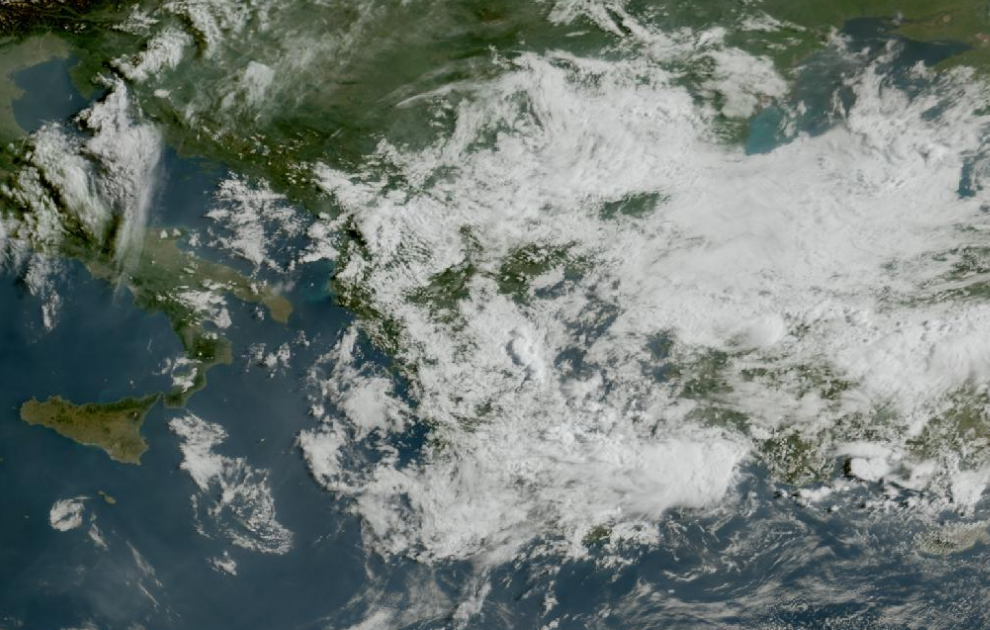 Τελευταία δορυφορική εικόνα νεφοκάλυψης