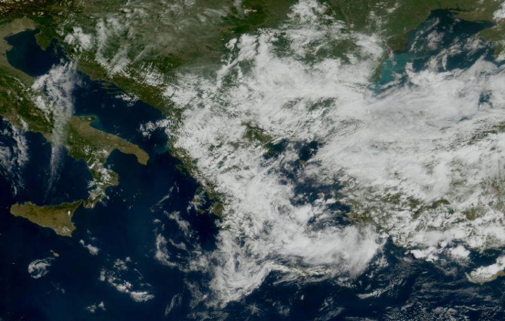 Τελευταία δορυφορική εικόνα νεφοκάλυψης
