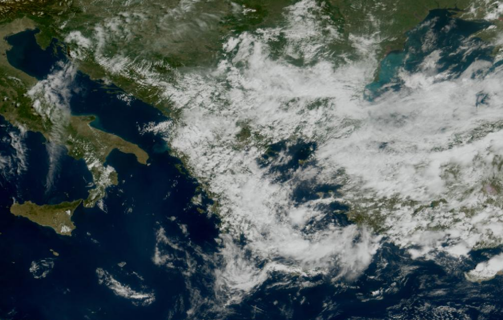 Τελευταία δορυφορική εικόνα νεφοκάλυψης