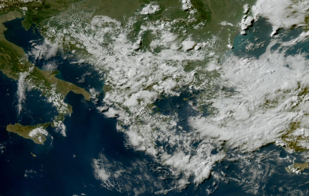 Τελευταία δορυφορική εικόνα νεφοκάλυψης