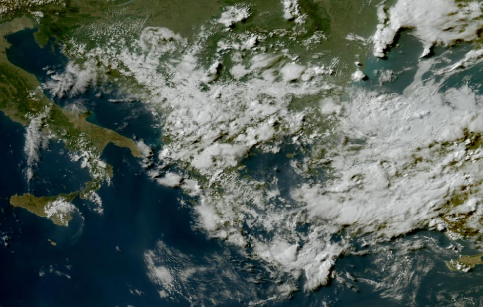 Τελευταία δορυφορική εικόνα νεφοκάλυψης