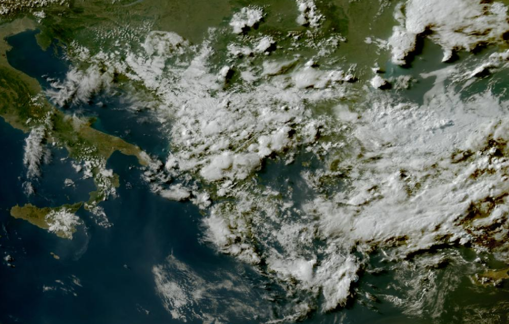 Τελευταία δορυφορική εικόνα νεφοκάλυψης