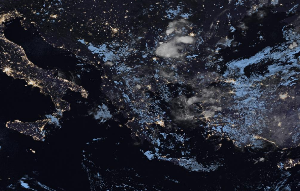 Τελευταία δορυφορική εικόνα νεφοκάλυψης