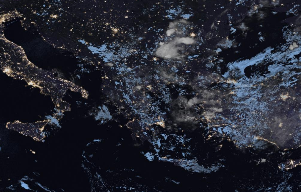 Τελευταία δορυφορική εικόνα νεφοκάλυψης