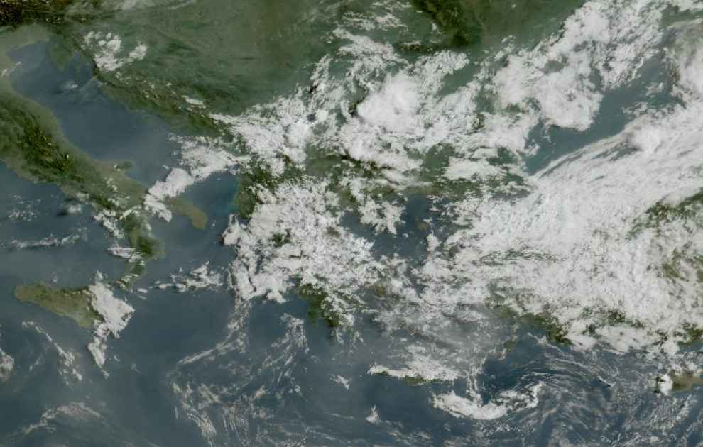 Τελευταία δορυφορική εικόνα νεφοκάλυψης