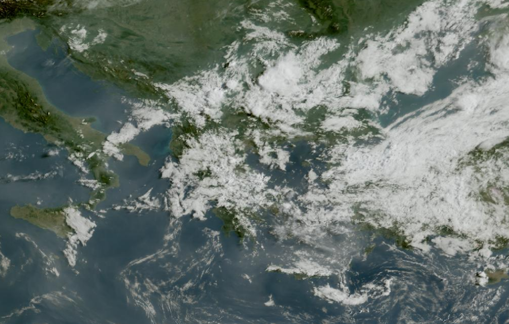 Τελευταία δορυφορική εικόνα νεφοκάλυψης