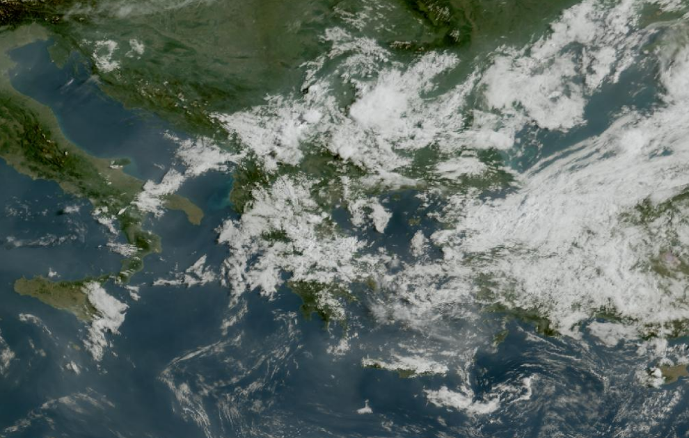 Τελευταία δορυφορική εικόνα νεφοκάλυψης