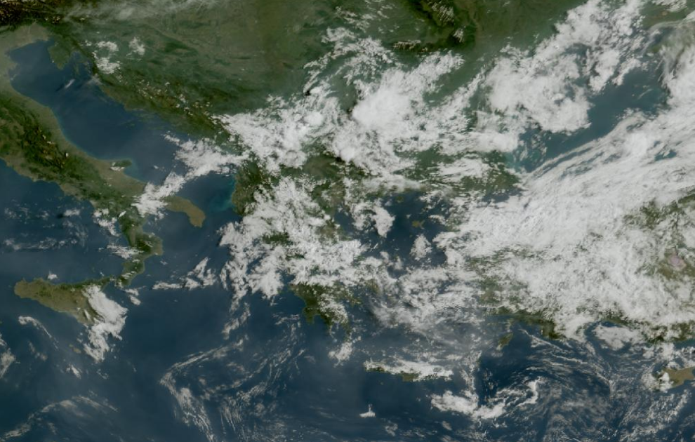 Τελευταία δορυφορική εικόνα νεφοκάλυψης