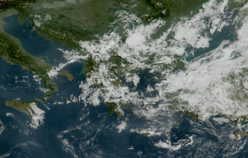 Τελευταία δορυφορική εικόνα νεφοκάλυψης