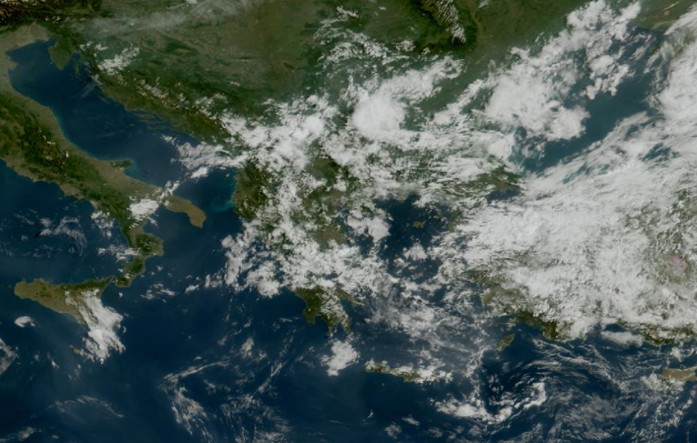 Τελευταία δορυφορική εικόνα νεφοκάλυψης