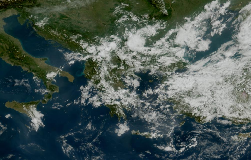 Τελευταία δορυφορική εικόνα νεφοκάλυψης