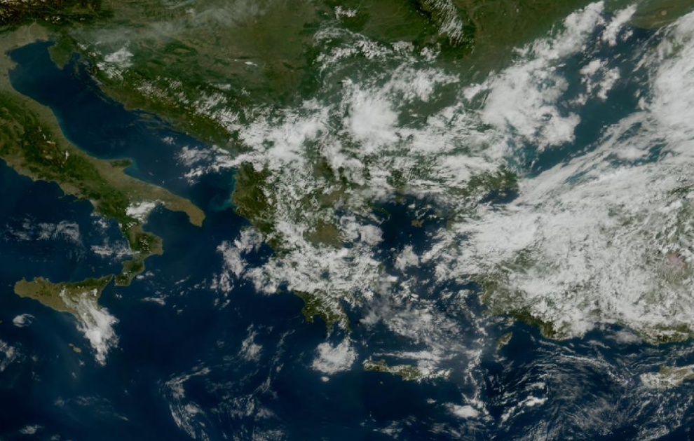Τελευταία δορυφορική εικόνα νεφοκάλυψης