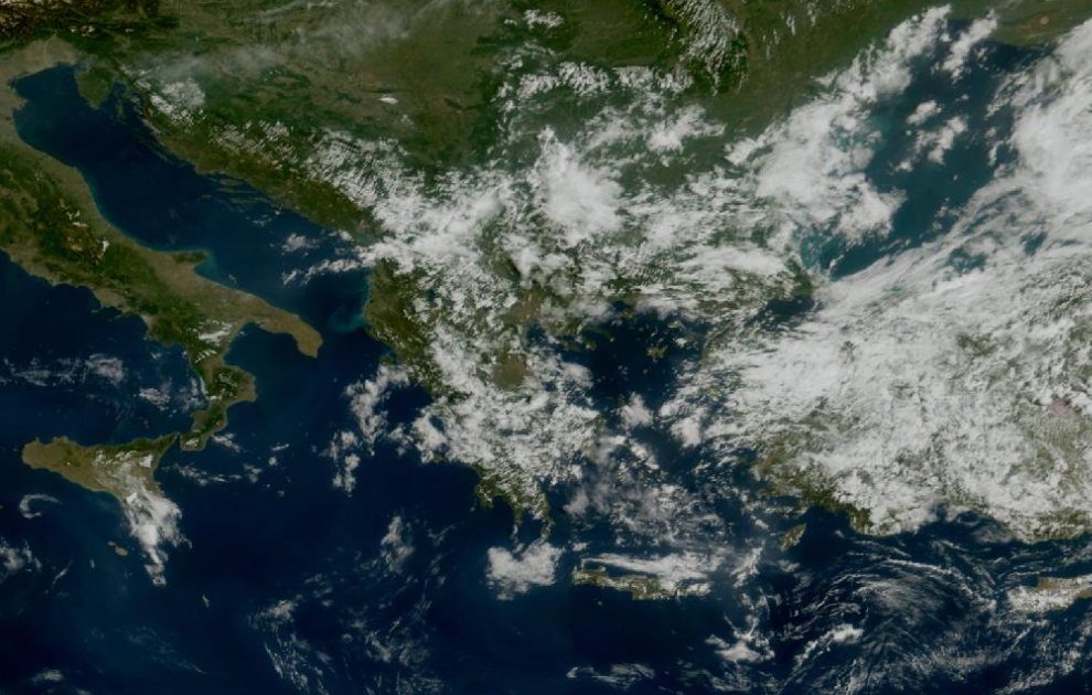 Τελευταία δορυφορική εικόνα νεφοκάλυψης