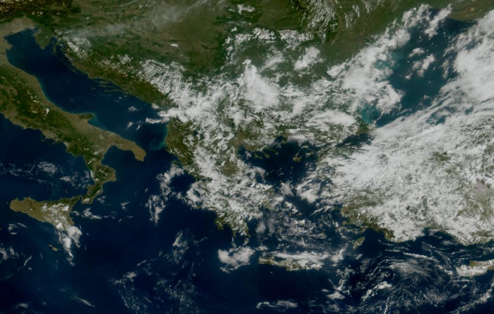 Τελευταία δορυφορική εικόνα νεφοκάλυψης