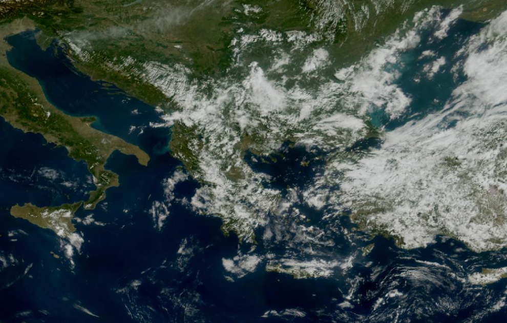 Τελευταία δορυφορική εικόνα νεφοκάλυψης
