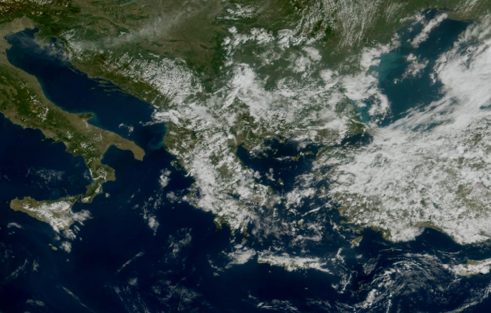 Τελευταία δορυφορική εικόνα νεφοκάλυψης