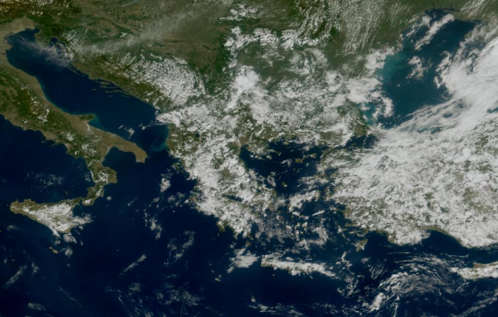 Τελευταία δορυφορική εικόνα νεφοκάλυψης