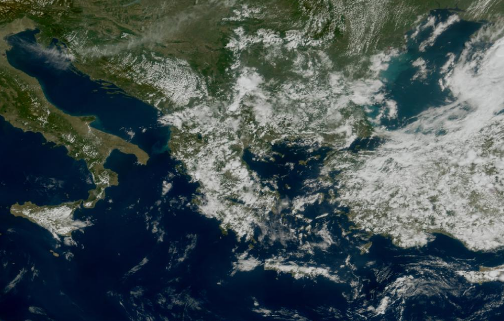 Τελευταία δορυφορική εικόνα νεφοκάλυψης