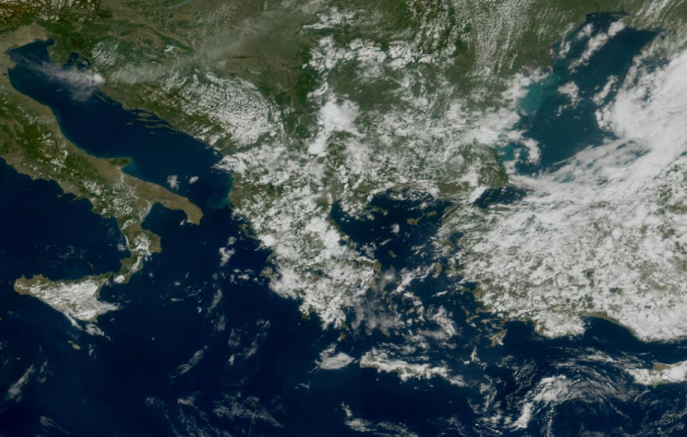 Τελευταία δορυφορική εικόνα νεφοκάλυψης